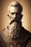Placeholder: Distinguished figure with sharp, intelligent eyes and a neatly trimmed beard. They wear an elegant robe adorned with symbols of productivity and discipline, and their posture exudes confidence and wisdom.