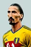 Placeholder: Zlatan Ibrahimovic Swedish football player ,cartoon 2d