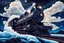 Placeholder: Vintage poster a painting of a old steam train traveling through the night sky, starry-night, mind-bending digital art, anime artwork, slicing the air. pop surrealism, dmt waves, a painting of white silver, realistic sky, artstatiom, extended art, swirly, endless night, crossing the blue horizon. hyperrealism mixed with 2d, Bold colors, Stylized portraits, Famous faces, Pop art still life, Pop art landscapes. delicate face, facial details, confident soft impressionist perfect composition, Shar