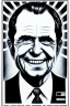 Placeholder: Richard Nixon Smile On The Toilet Original 1971 Black Light Vintage Poster, art style of Jeremy Worst, psychedelic, exaggerated realism, caricature drawing, 70s art, pop culture, high quality and highly detailed