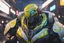 Placeholder: orisa in 8k anime cgi artstyle, venom them, neon effect, close picture, rain, apocalypse, intricate details, highly detailed, high details, detailed portrait, masterpiece,ultra detailed, ultra quality