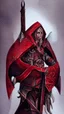 Placeholder: dnd, fantasy, watercolour, ilustration, elf, dark lord, armour, satanic, red, black, mighty, strong jaw, artstation