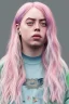 Placeholder: Billie Eilish, in full growth, photorealistic illustration, 4k