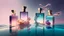 Placeholder: generate me an aesthetic photo of perfumes for Floating Elegance: Levitate bottles for an otherworldly aesthetic.