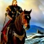 Placeholder: portrait of 'The Northman-Viking King on horse',ancient metal armor,castle,army, snow, cold, painting by gaston bussiere, greg rutkowski, yoji shinkawa, yoshitaka amano, tsutomu nihei, donato giancola, tim hildebrandt, evan lee,oil on canvas, cinematic composition, extreme detail,fit full head inside picture,16k