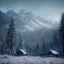 Placeholder: One hunter, a red dart, Snowy forest, sense of fear, Alps, mountain hut in the background, 8k, HD, cinematography, photorealistic, Cinematic, Color Grading, Ultra-Wide Angle, Depth of Field, hyper-detailed, beautifully color-coded, insane details, intricate details, beautifully color graded, Cinematic, Color Grading, Editorial Photography, Depth of Field, DOF, Tilt Blur, White Balance, 32k, Super-Resolution, Megapixel, ProPhoto RGB, VR, Halfrear Lighting, Backlight, Natural Lighting, Incandes