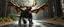 Placeholder: moose dragon rex with powerful wings in forest by the wet shiny road taking a bite of a youth nerd with glasses on an mc