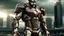 Placeholder: make me an wallpaper of iron man building high tech suit