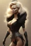 Placeholder: Pamela Anderson as evil queen in black leather, leather, busty, cleavage, angry, stern look. character design by cory loftis, fenghua zhong, ryohei hase, ismail inceoglu and ruan jia. unreal engine 5, artistic lighting, highly detailed, photorealistic, fantasy