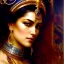 Placeholder: portrait beautiful face queen of Sheba ,busty,medieval metal armor balanciaga fashion clothe painting by gaston bussiere, greg rutkowski, yoji shinkawa, yoshitaka amano, tsutomu nihei, donato giancola, tim hildebrandt, oil on canvas, cinematic composition, extreme detail,fit full head inside picture