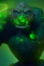 Placeholder: mutated green stone golem with a red tumor