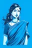 Placeholder: i need a girl who wears a blue saree illustration