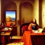 Placeholder: leonardo da vinci works in his study on a laptop at his desk. painting in photoshop. hyperdetailed, warm colors, movie poster, photoillustration, oil on canvas, lens flare