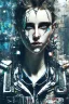 Placeholder: Danish singer MØ face,Abstract Yoji Shinkawa,cyberpunk,