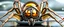 Placeholder: A digital photograph of a spider fly stealth-fighter-jet hybrid with psionic abilities, 8 eyes, layered, 64k, anatomically correct, 3d, organic surrealism, photorealistic, steampunk, biopunk, cyberpunk, retrofuturism, bilateral symmetry