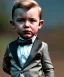 Placeholder: James bond toddler, full body, gun, car, dramatic lighting, hyper realistic