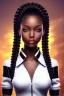 Placeholder: girl, cute, beautiful, black skin, braids, thick