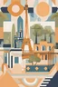 Placeholder: Explore the essence of a Retro Mediterranean Retreat, highlighting the iconic Eiffel Tower through sleek geometric designs and sophisticated color schemes. Delve into the nostalgia of a bygone era and let your creativity flourish.ut