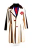 Placeholder: Superman's Aldo Conti overcoat Winter elegant inspired by Superman's emblem design beige tones with dual color on a white background, product catalog photography, soft spot lighting, depth of field, 4k –ar 3:5 –q 2