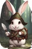 Placeholder: Cute chubby bunny floppy ears adventurer dnd art realism