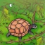 Placeholder: turtle and apple tree