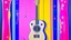 Placeholder: Polichinelle with Guitar Before the Stage Curtain; Ilya Bolotowsky; salmon to pastel pink to white gradient