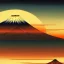 Placeholder: Ukiyo-e painting of a mount fuji at sunset