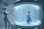 Placeholder: detailed sharp focused portrait very beautiful cyborg transparent glossy glass skin surrounded glowing tubes inside an incubator futuristic hospital bio lab, intricate rendered by beeple, by syd meade, by android jones, by yoanne lossel, by artgerm and greg rutkowski, space art concept, sci - fi, digital art, unreal engine, wlop, trending artstation, sharp focus