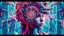 Placeholder: A surreal futuristic portrait of a woman with a spiral nautilus shell as her headpiece, blending vivid psychedelic colors and intricate patterns. Classical Greek and Roman sculptures surround her, emerging from the spiral like gods of mythology, Neuve,surreal vibe, abstrack geometri, absurd, multi eksposurBackground features a neon cyberpunk grid and abstract digital elements. Highly detailed, vibrant, dreamlike, sci-fi-meets-classical aesthetic, ultra HD, cinematic lighting.