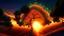 Placeholder: ULTRA REAL. precise fine detailed mandelbrot style of a sunset. AMAZEMENT. COLORFUL Cinematic lighting, 8K . tree of life. sun flare.