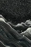 Placeholder: The illustration depicts a seamless wave pattern stretching across the page. Waves of varying sizes and shapes overlap and cascade downwards, creating a dynamic and fluid composition. The waves transition from darker shades of black at the bottom to lighter shades towards the top, mimicking the depth and movement of the ocean. Small details like foam and bubbles can be found within the waves, adding depth and realism to the scene.