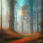 Placeholder:  pastel colors, future art , red, orange, white,brown,son, earth, wod, trees, flowers, forest