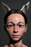 Placeholder: celestial human eyes wings