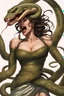 Placeholder: A detailed image, a female snake head instead of hair, screams