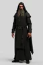 Placeholder: russian monk for a horror , 3d model for a videogame, template, full-length, front face, model, 3d