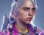 Placeholder: Billie Eilish, in stockings, cyberpunk2077