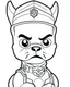 Placeholder: outline art for Paw Patrol coloring page, Japanese manga style, cartoon style, cute face, white background sketch style, full body is a must, only use outline, clean line art, no shadow, bold outline