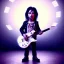 Placeholder: 3d render, Alice Cooper toddler, full body, guitar, dramatic lighting, volumetric lighting, music studio background, hyper realistic, unreal engine 5, 8k, UHD,