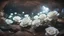 Placeholder: Photoreal dark underground cave with neon brightly neon glowing neon white roses in the style of fantasy movies, photorealistic, shot on Hasselblad h6d-400c, zeiss prime lens, bokeh like f/0.8, tilt-shift lens 8k, high detail, smooth render, unreal engine 5, cinema 4d, HDR, dust effect, vivid colors