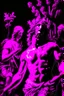 Placeholder: Dionysian rite of sparagmos; black and white with neon pink; Renaissance