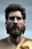 Placeholder: Realistic image, lionel Messi Roman sculpture made in marble with gold veins, gold laurel leaves crown, gold ornaments, Renaissance style, sun rays background, waist up portrait, epic, celestial, cinematic lighting, God lights, 4k resolution, smooth details, soft lighting, unreal engine 5, art station, substance 3d.