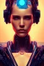 Placeholder: cyberpunk, head, women, portrai, tron