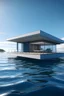 Placeholder: Floating modern house on the sea.