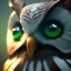 Placeholder: Owl, shallow depth of field, macro lens, unreal engine 5, ultra detailed