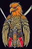 Placeholder: Eagle wearing crown and holding sword with Amberian Security Consulting under neat