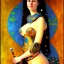 Placeholder: fullbody portrait of beautiful busty amazon woman riding a horse by Gustav Klimt 8k