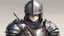 Placeholder: guy with a knight helmet in military clothes in anime