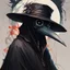 Placeholder: plague doctor, rugged, black robes, anime art, by Olivier Ledroit, by Carne Griffiths, beeple, by Alphonse Mucha, by Michael Garmash, artgerm, smooth, oil on canvas, pltn style, vector, softbox, TXAA, shimmering light, trending on artstation, pixiv polycount art, behance hd, lightwave, organic tracery, intricate motifs, sharp focus, ultra detail, 8K resolution