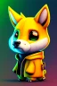 Placeholder: Close-up Portrait of a cool animation crypto animal character, cute, witty, striking and one of a kind, 2d