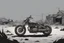 Placeholder: motorcycle, comic book,post-apocalypse, gray background,